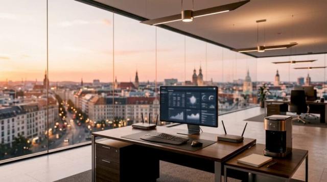 Insurance operational tech workspace close-up